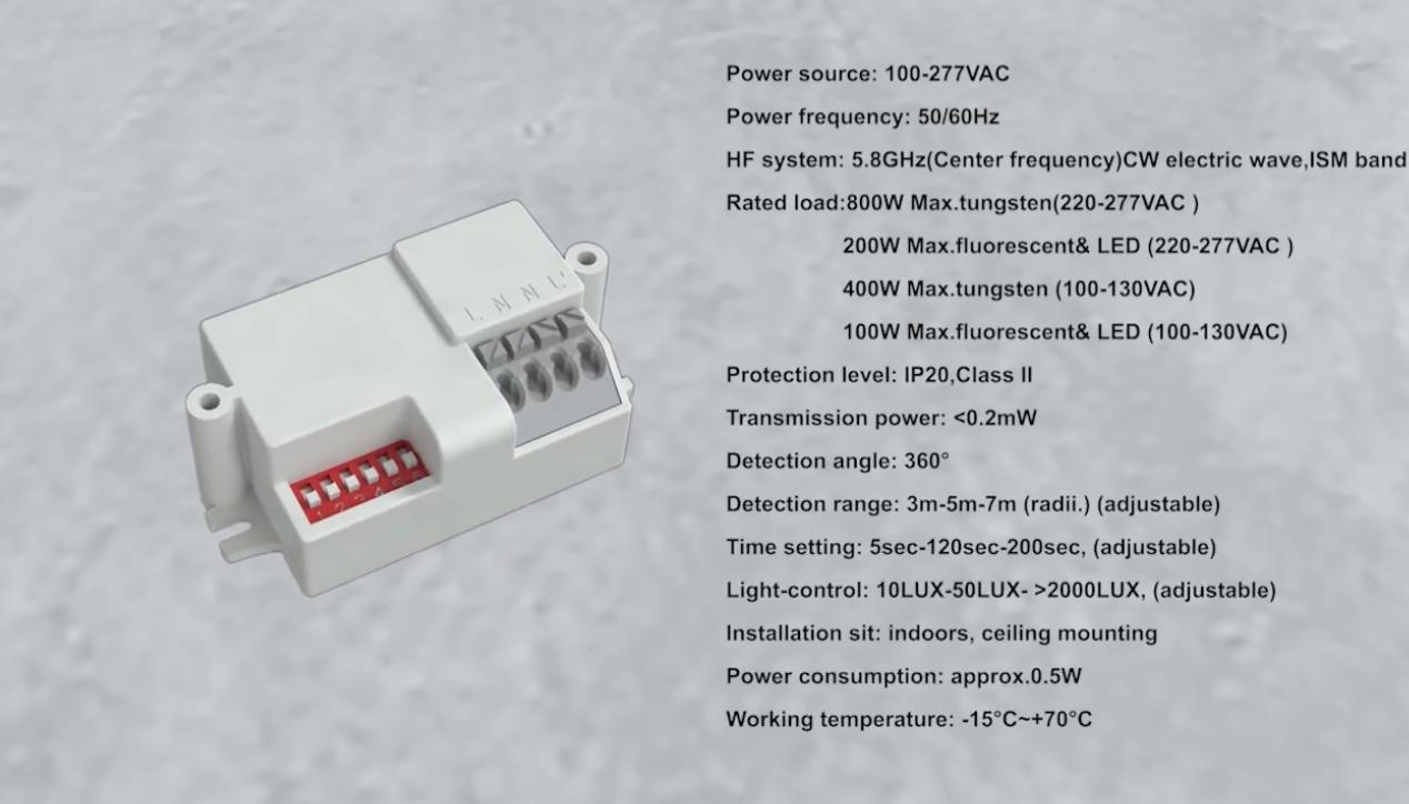 PDlux lança PD-MV1031-5,8 GHz de 360 ​​° Sensor de movimento de microondas para iluminação e segurança inteligentes