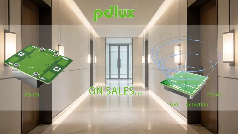 Sensores de movimento por micro-ondas PD-V9 e PD-V3