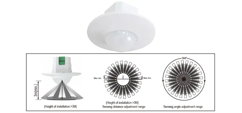 PDLUX lança sensor PIR PD-PIR200A para detecção de movimento no teto em 360°