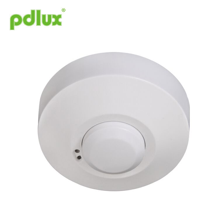 Detector de movimento com sensor de microondas redondo